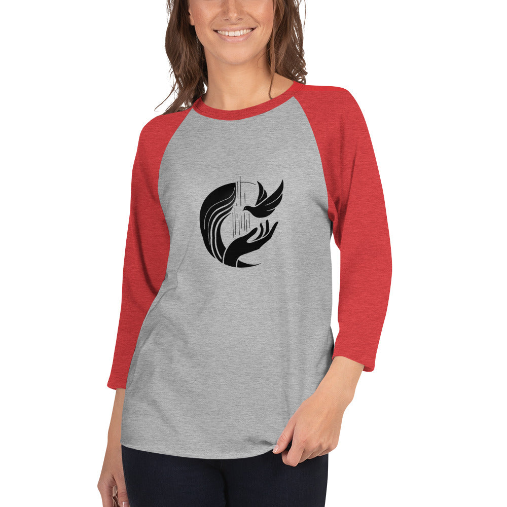 Forgive and Forget 3/4 sleeve raglan shirt