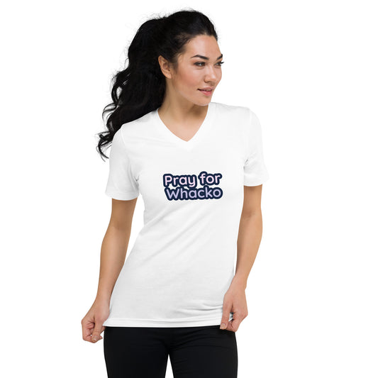 Bubble Letter Short Sleeve V-Neck T-Shirt